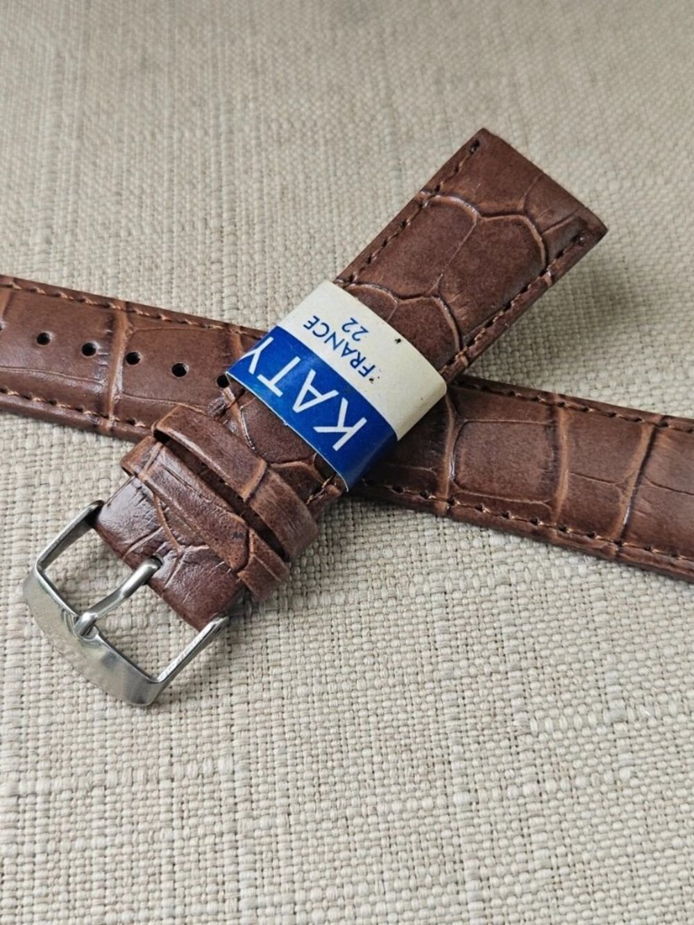 Genuine Leather Strap Replacement Band for Watch Men Size 22mm NWT